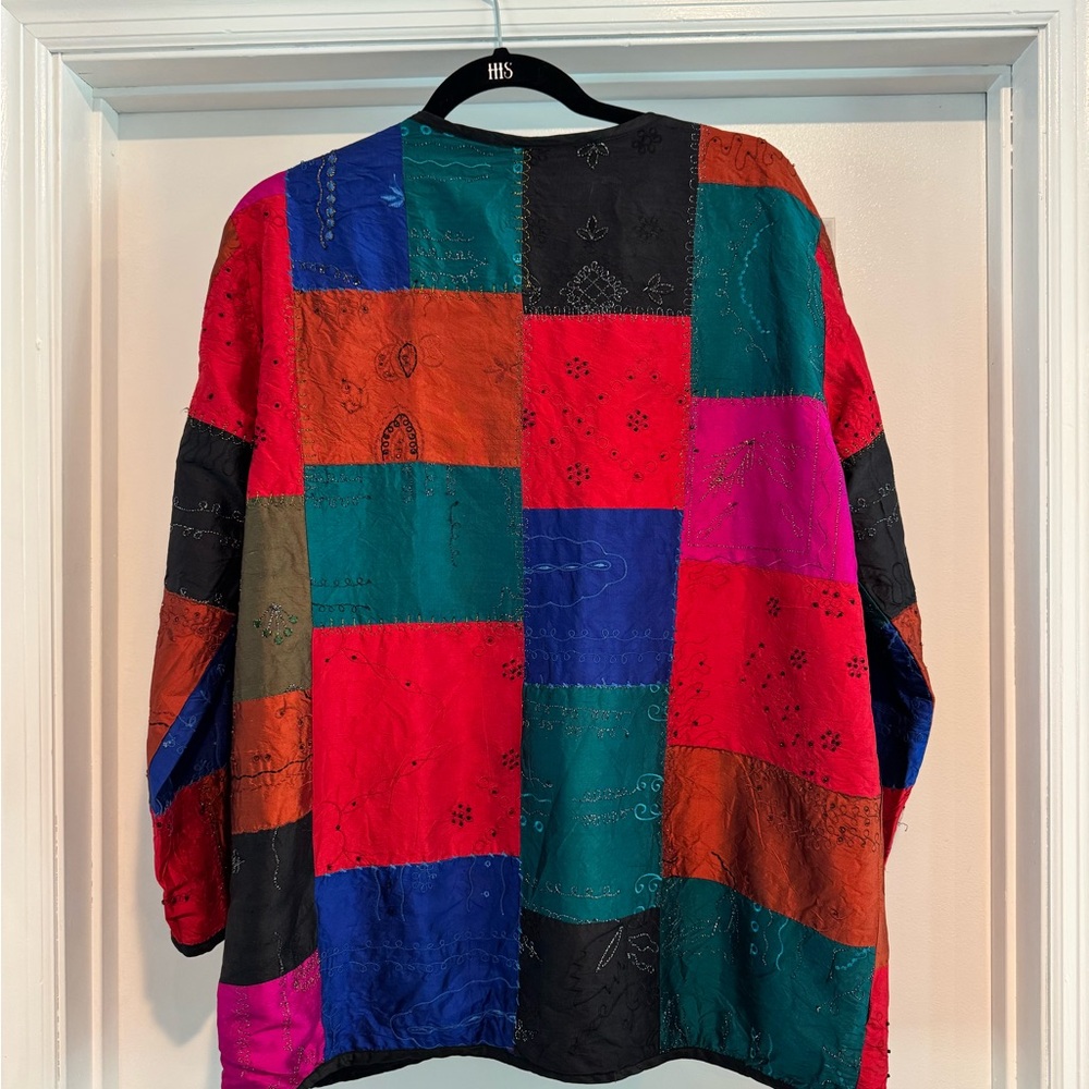 Chico's Patchwork Silk Jacket - image 6